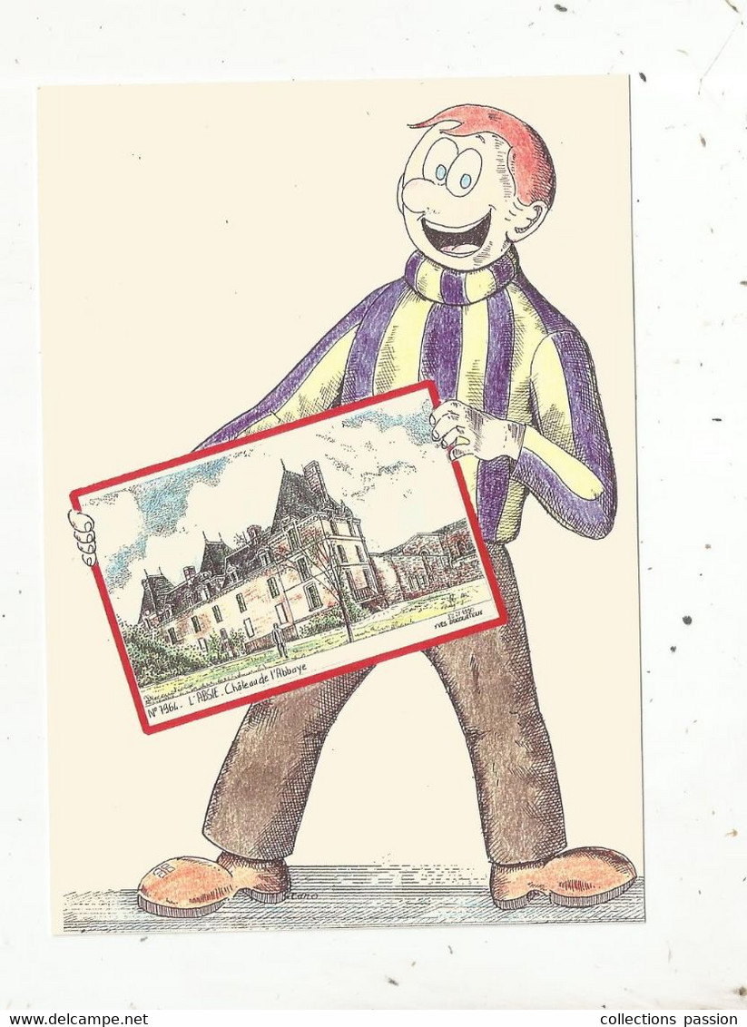 Cp , 79 , L'ABSIE , Illustrateur , Signée Yves DUCOURTIOUX , Château De L'abbaye , Vierge - L'Absie