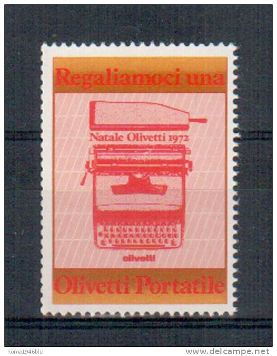 ERINNOFILO 1972 NATALE OLIVETTI PORTATILE - Erinnophilie