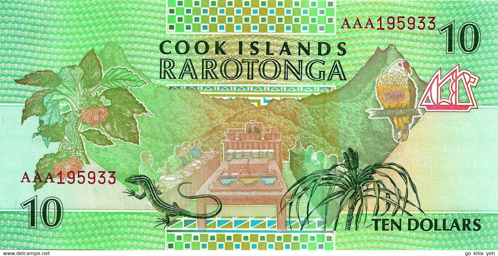 COOK 1992 10 Dollar - P.08a Neuf UNC - Cook Islands