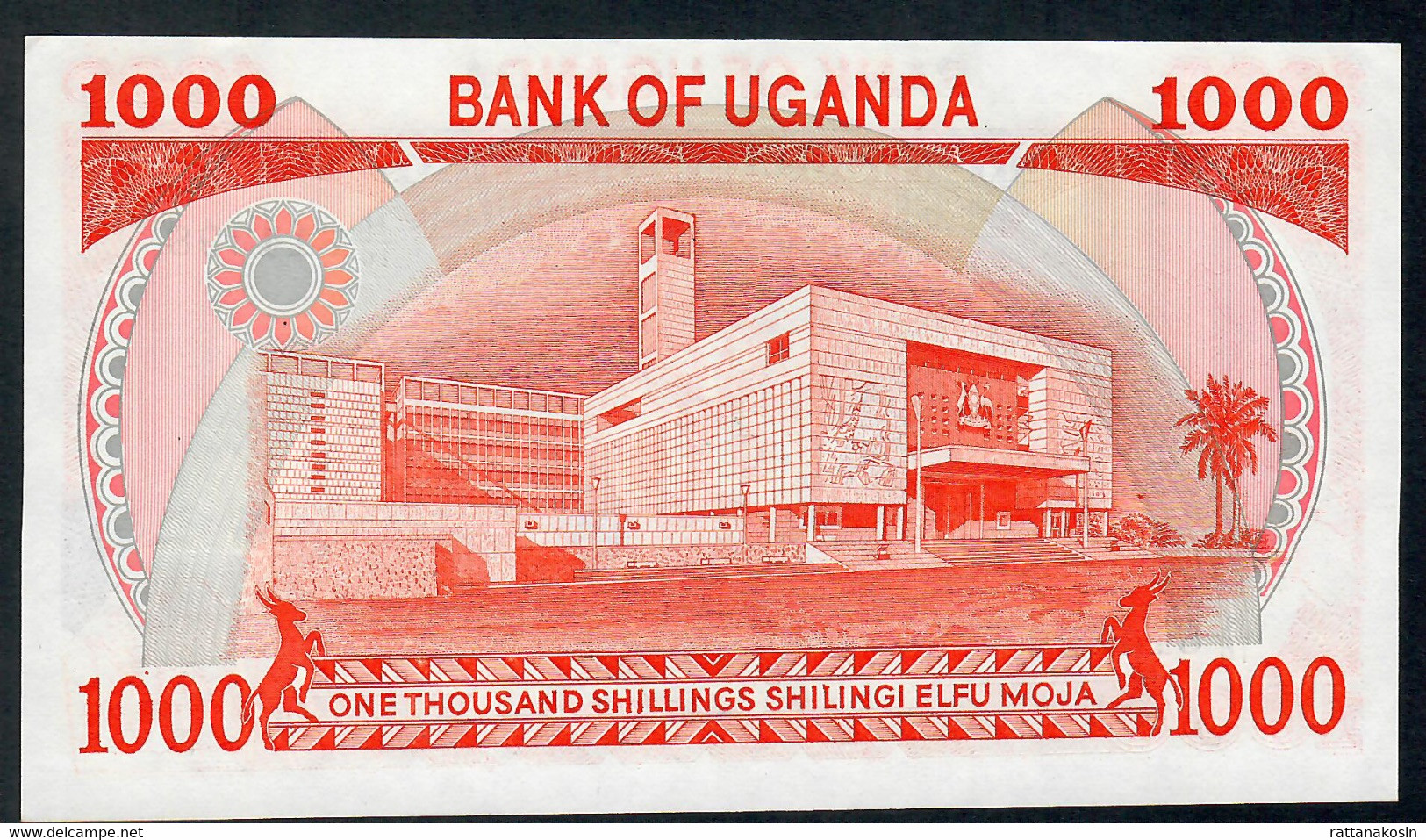 OUGANDA 26 1000 SHILLINGS 1986 #H/10  Signature 6   UNC. - Oeganda