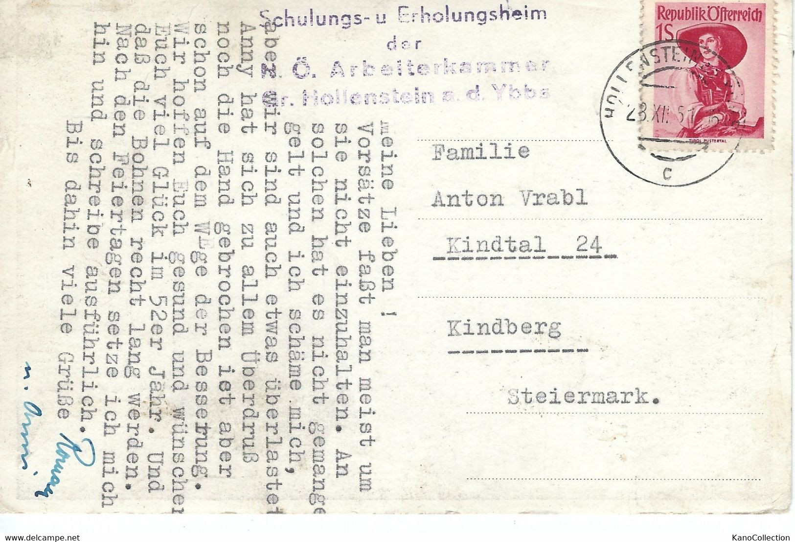 Österreich; Groß-Hollenstein An Der Ybbs, Schulungs- Und Erholungsheim Der Öst- Arbeiterkammer, 1951 - Sindacati