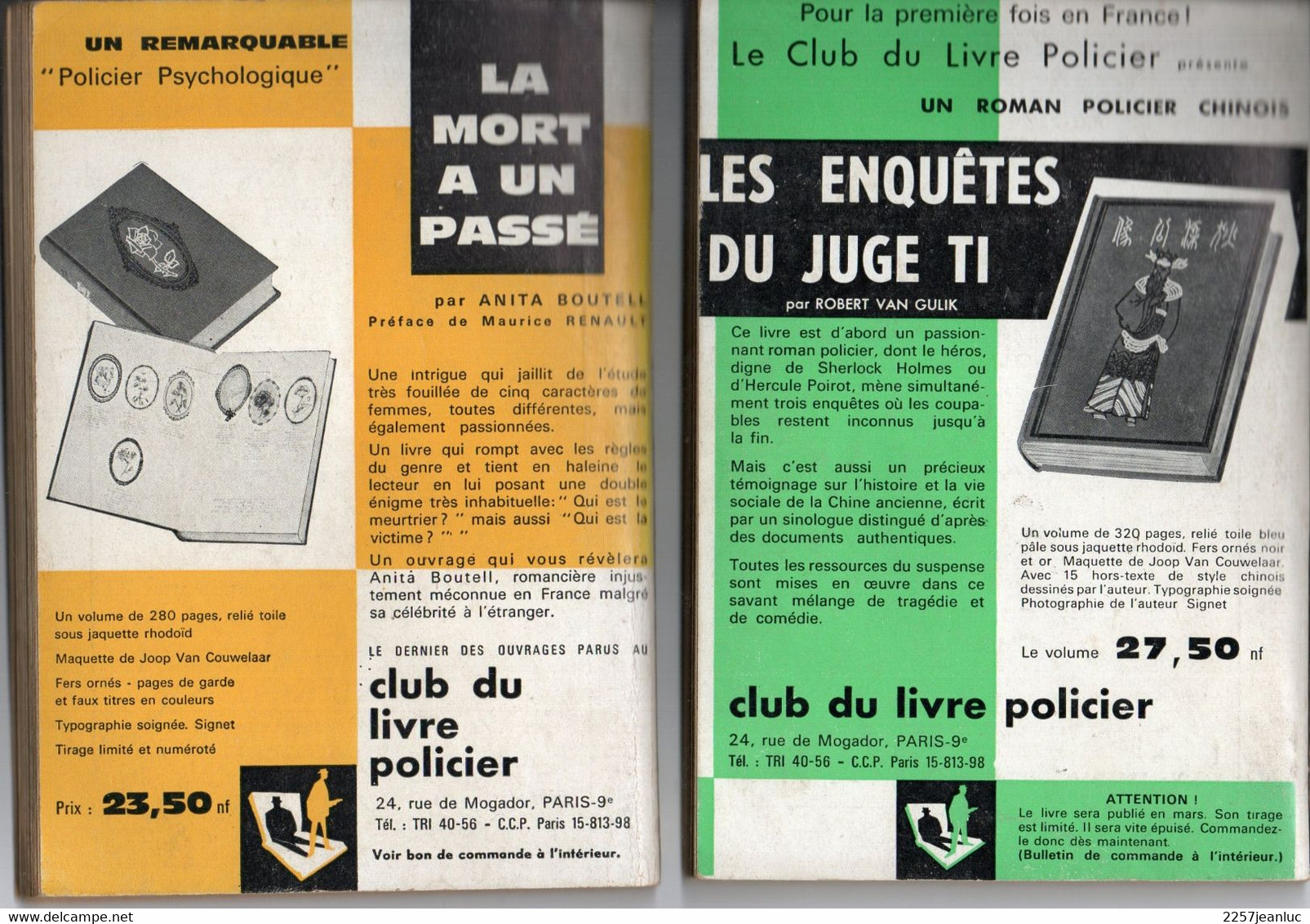 Lot 2 Livres  Mystère Magazine  N: 170 & 172 - De Ellery Queen - Années 1962 - Jacquier, Ed.