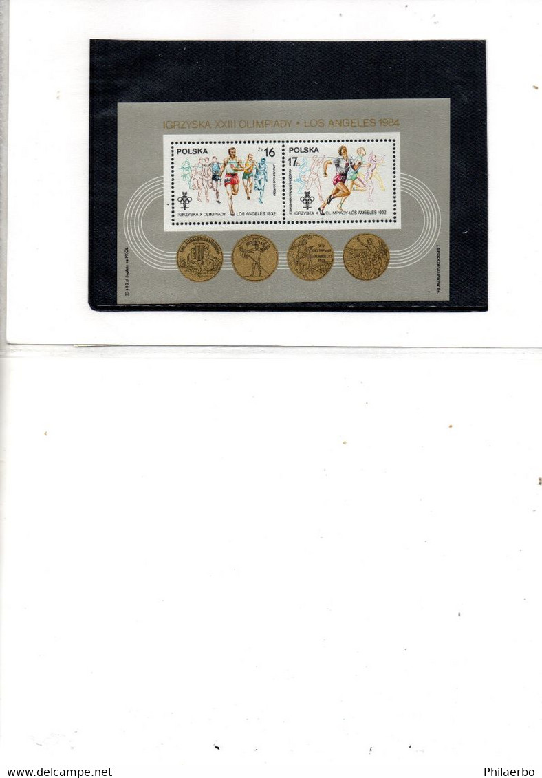 POLOGNE  1984 J.O SARAJEVO / LOS ANGELES  NEUF  N° BF 102  COTE  3,80  EURO - Andere & Zonder Classificatie