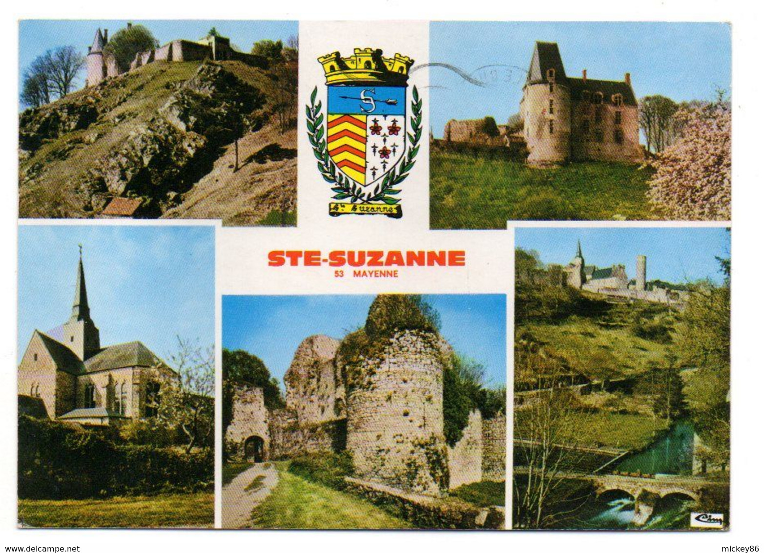 SAINT SUZANNE --1986-- Multivues  ( Blason )...timbre...cachet................à Saisir - Sainte Suzanne