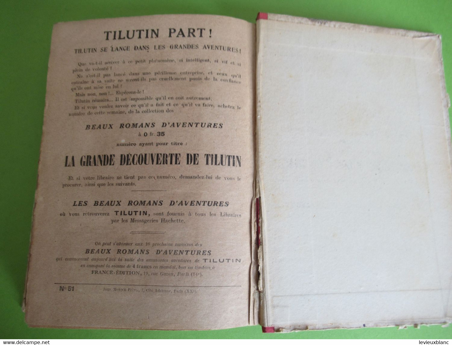 Livre relié des 51 premiers numéros/TILUTIN le petit Parisien/Georges CLAVIGNY/Mes jolis Contes/Yrondy/1922       BD168