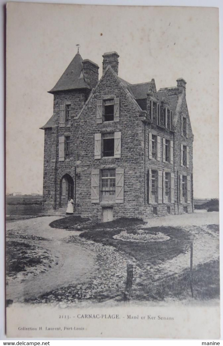 CARNAC-PLAGE - Mané Er Ker Senans - Rare CPA 1908 - Carnac