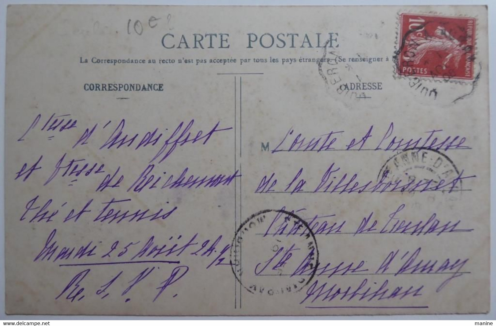 CARNAC-PLAGE - Mané Er Ker Senans - Rare CPA 1908 - Carnac