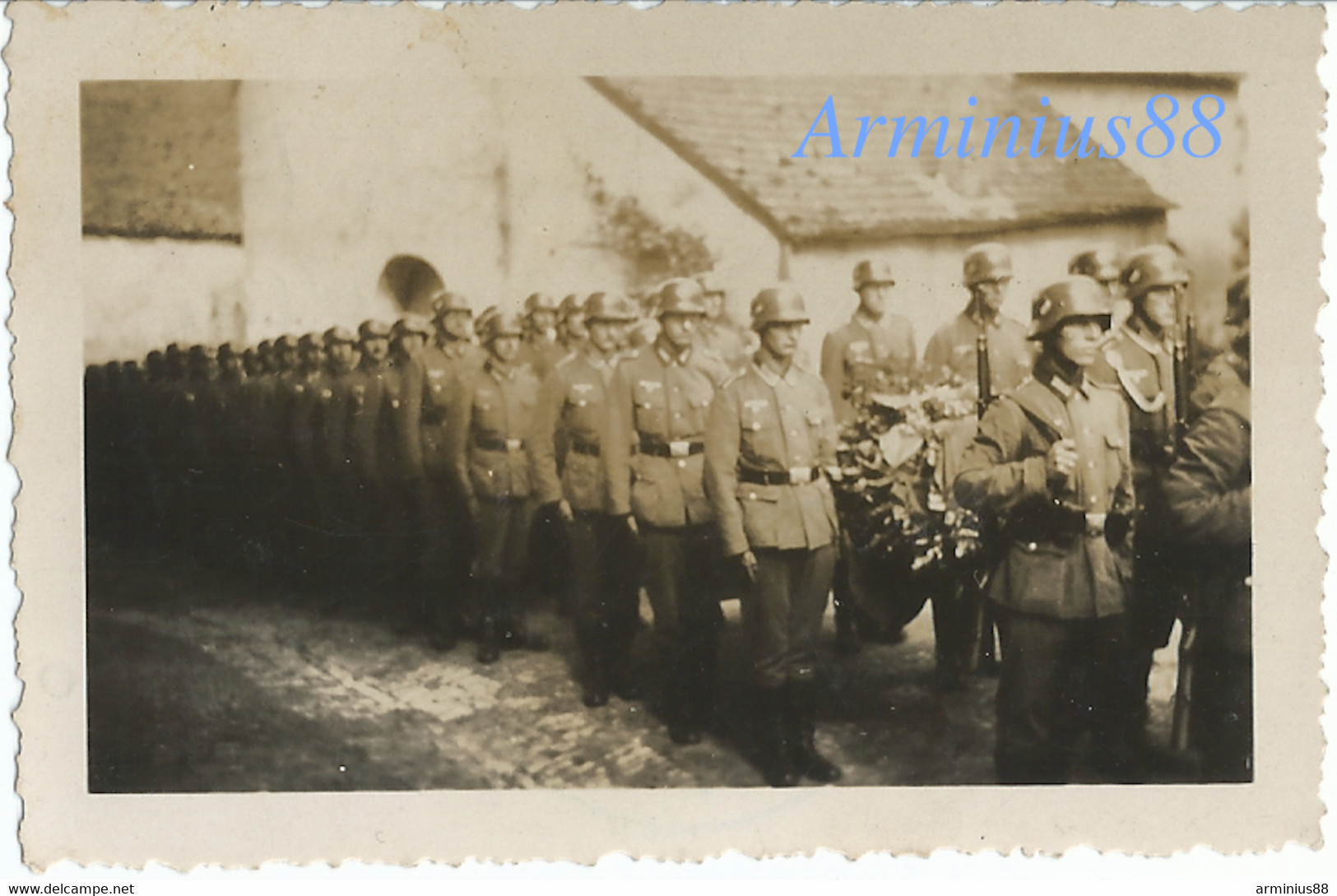 France, 1940 - Taxenne, Jura (Canton D'Authume/arr. Dole) - Funérailles Militaires De Unteroffizier Pfennigs - Wehrmacht - War, Military