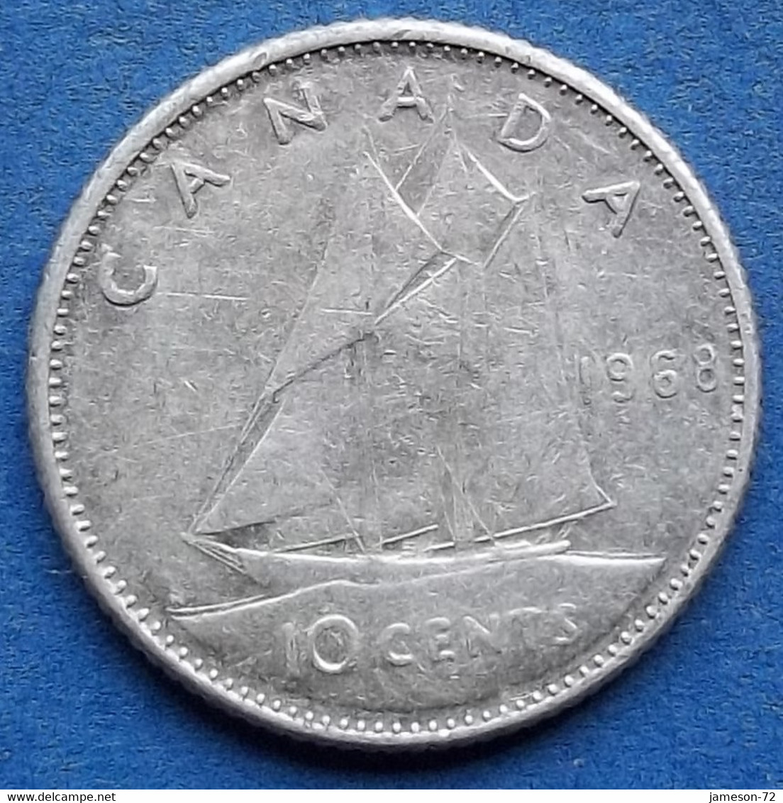 CANADA - Silver 10 Cents 1968 KM# 72 Elizabeth II (1952) - Edelweiss Coins - Canada