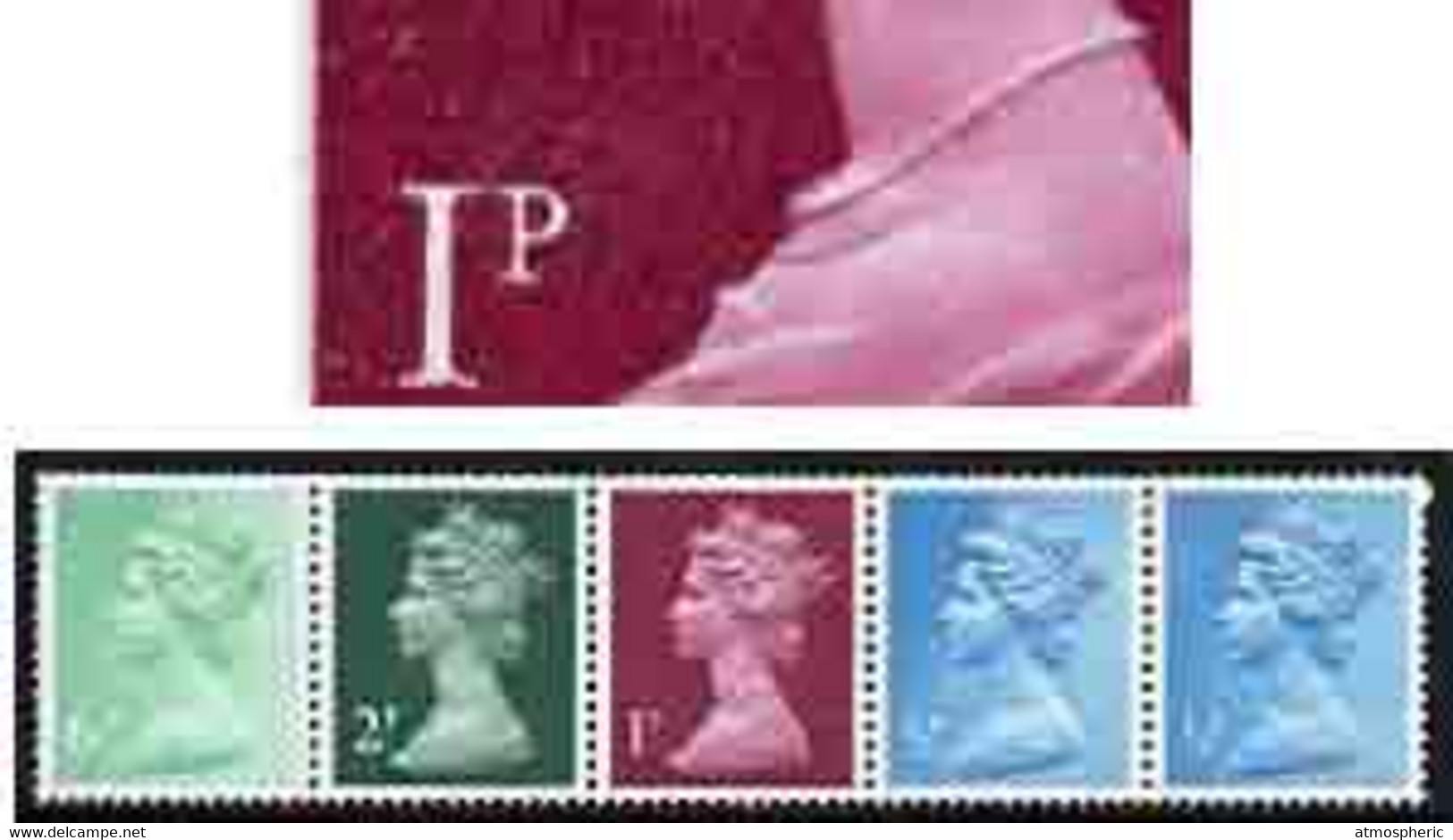 Great Britain 1971 Machin Multi-value Coil (6p,2p,1p,1/2p,1/2p) With Constant Variety 'white Patch On Shoulder On 2p' (e - Sheets, Plate Blocks & Multiples