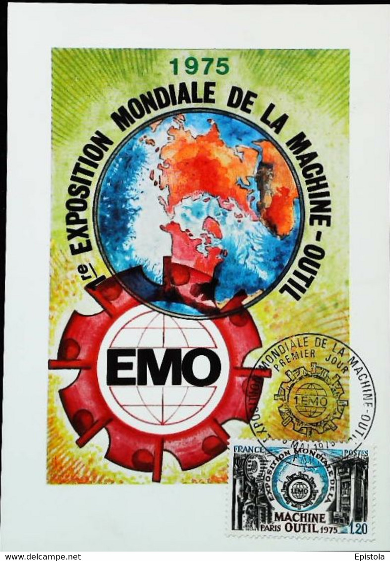 ►  Exposition Mondiale De La Machine Outil - EMO (Paris 1975)  Carte Maximum Card - Usines & Industries