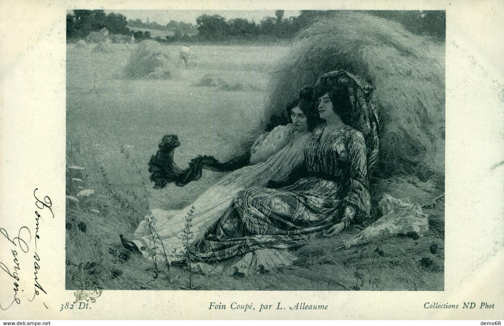 Fantaisie Foin Coupé Femme Belles Tenues Carte Précurseur Animée  Tableau Par : L Alleaume - Autres & Non Classés