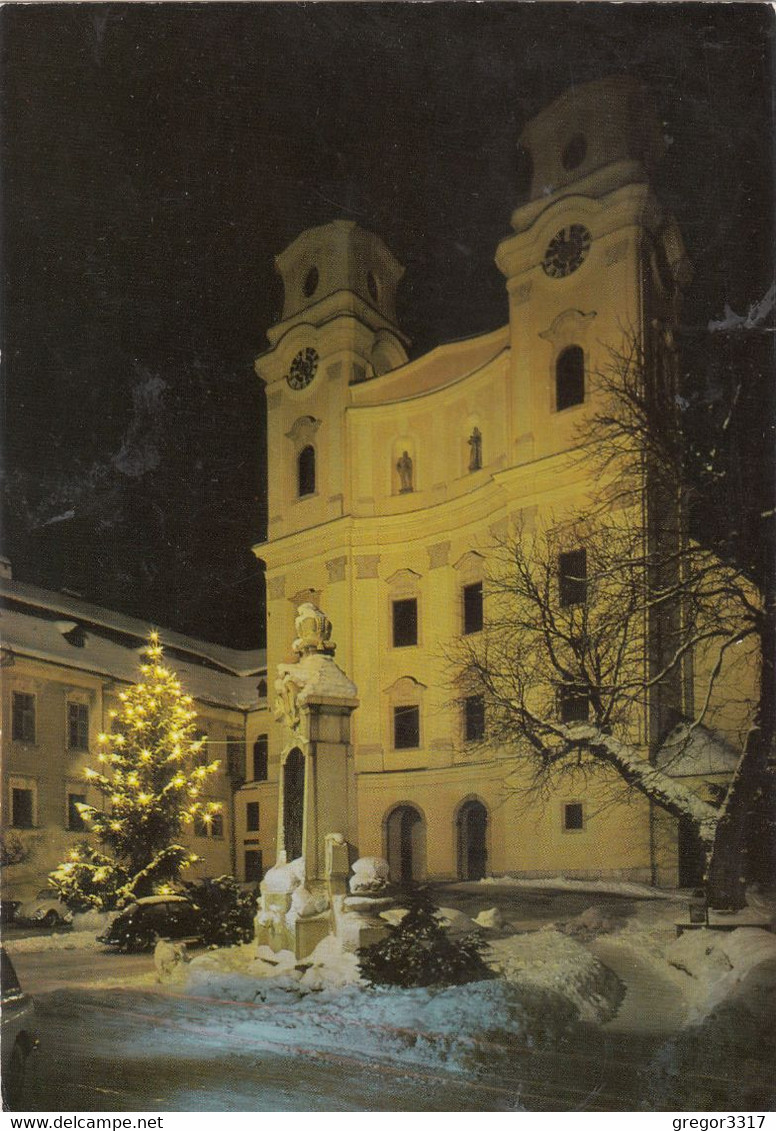 635) MONDSEE Im WINTER - Verschneite Kirche Und Leuchtender Christbaum Vor Kirche 1977 Pfarrkirche - Mondsee