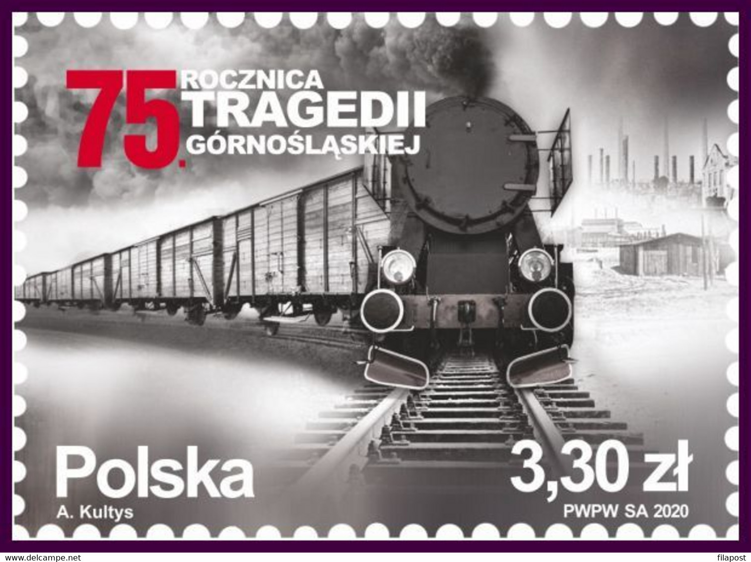 Poland 2020 75th Anniversary Of The Upper Silesian Tragedy  The Railway Track MNH** - Autres & Non Classés