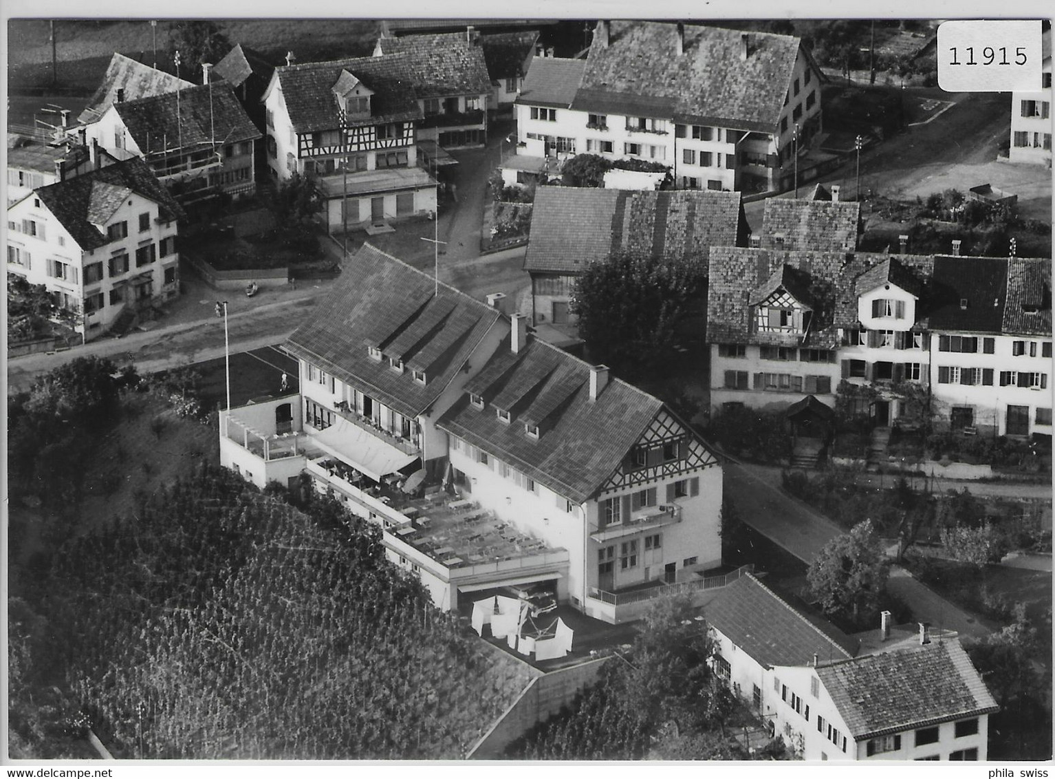 Flugaufnahme Gasthof U. Metzgerei Fam. M. Bachmann Stäfa ZH Grundhalde - Stäfa