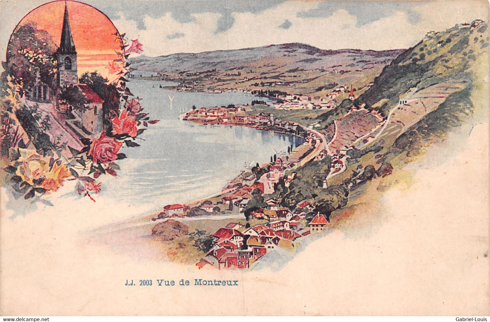 Vue De Montreux Litho - Montreux