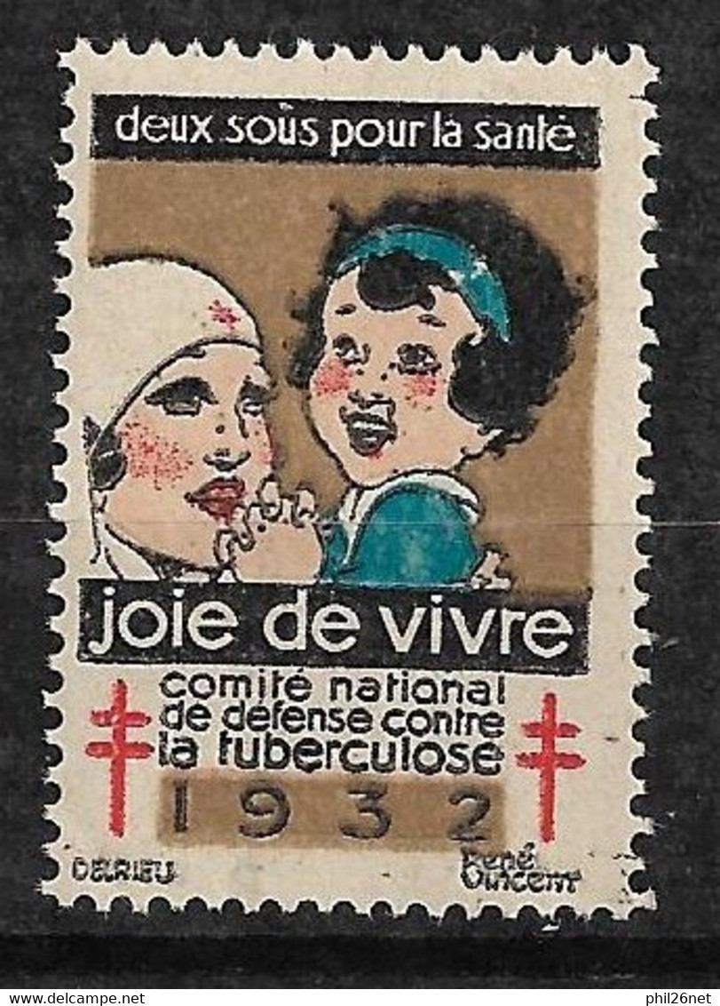 Vignette  "contre La Tuberculose" 1932 Joie De  Vivre  Neuf * * B/ TB      Le Moins Cher Du Site ! ! ! - Tegen Tuberculose