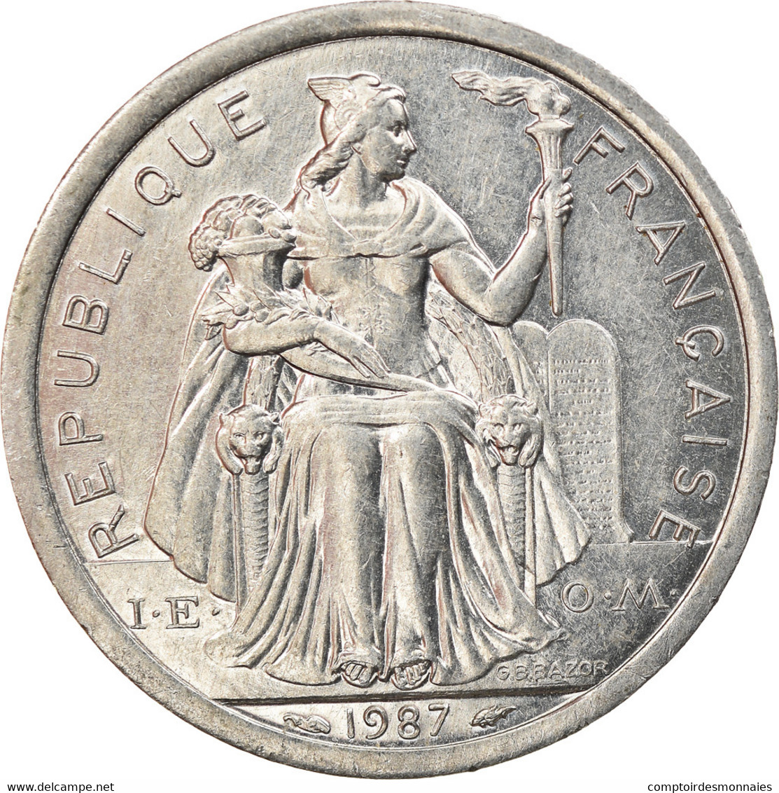 Monnaie, Nouvelle-Calédonie, 2 Francs, 1987, Paris, SUP+, Aluminium, KM:14 - Nouvelle-Calédonie