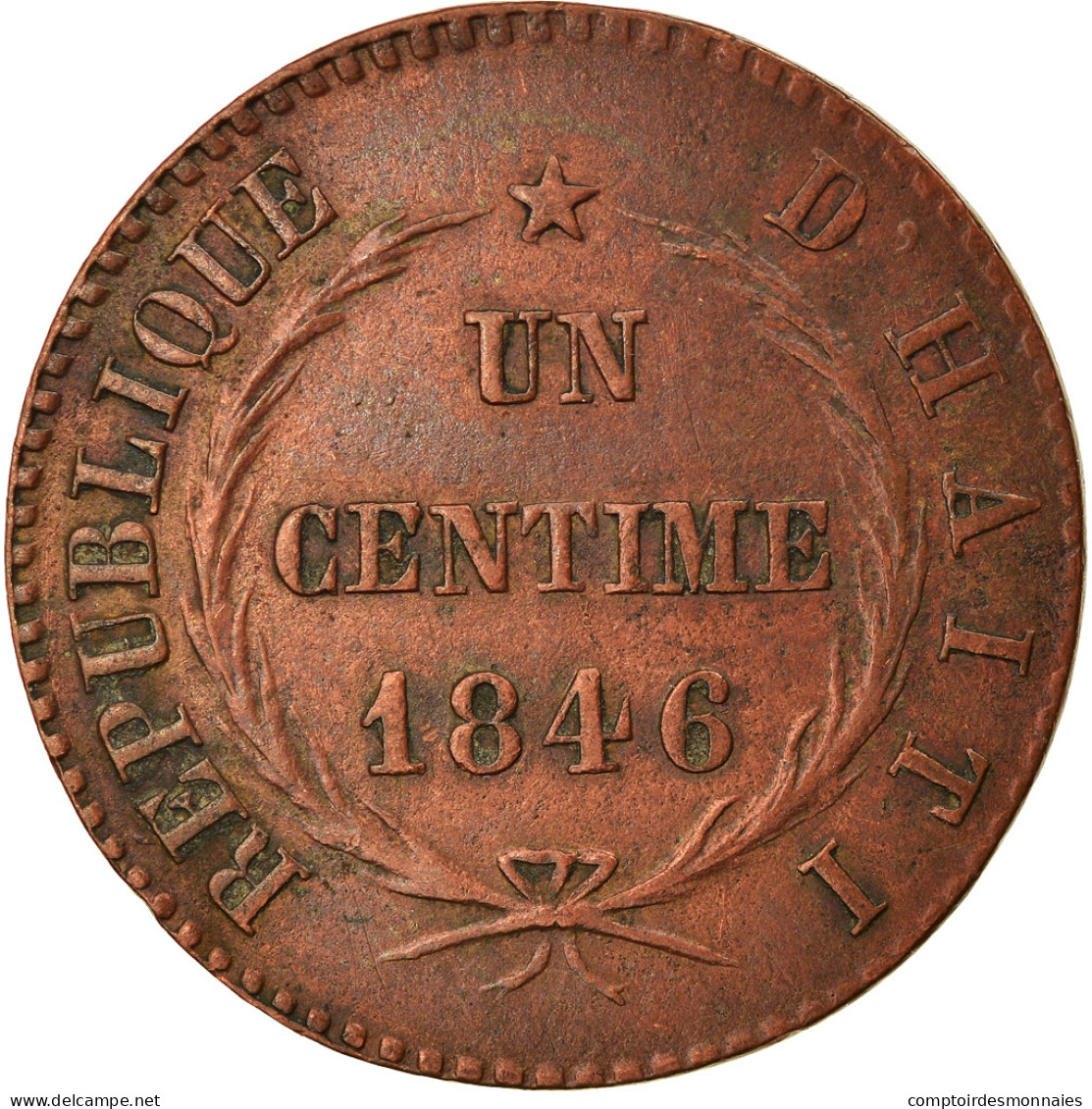 Monnaie, Haïti, Centime, 1846, TTB, Cuivre, KM:24 - Haiti