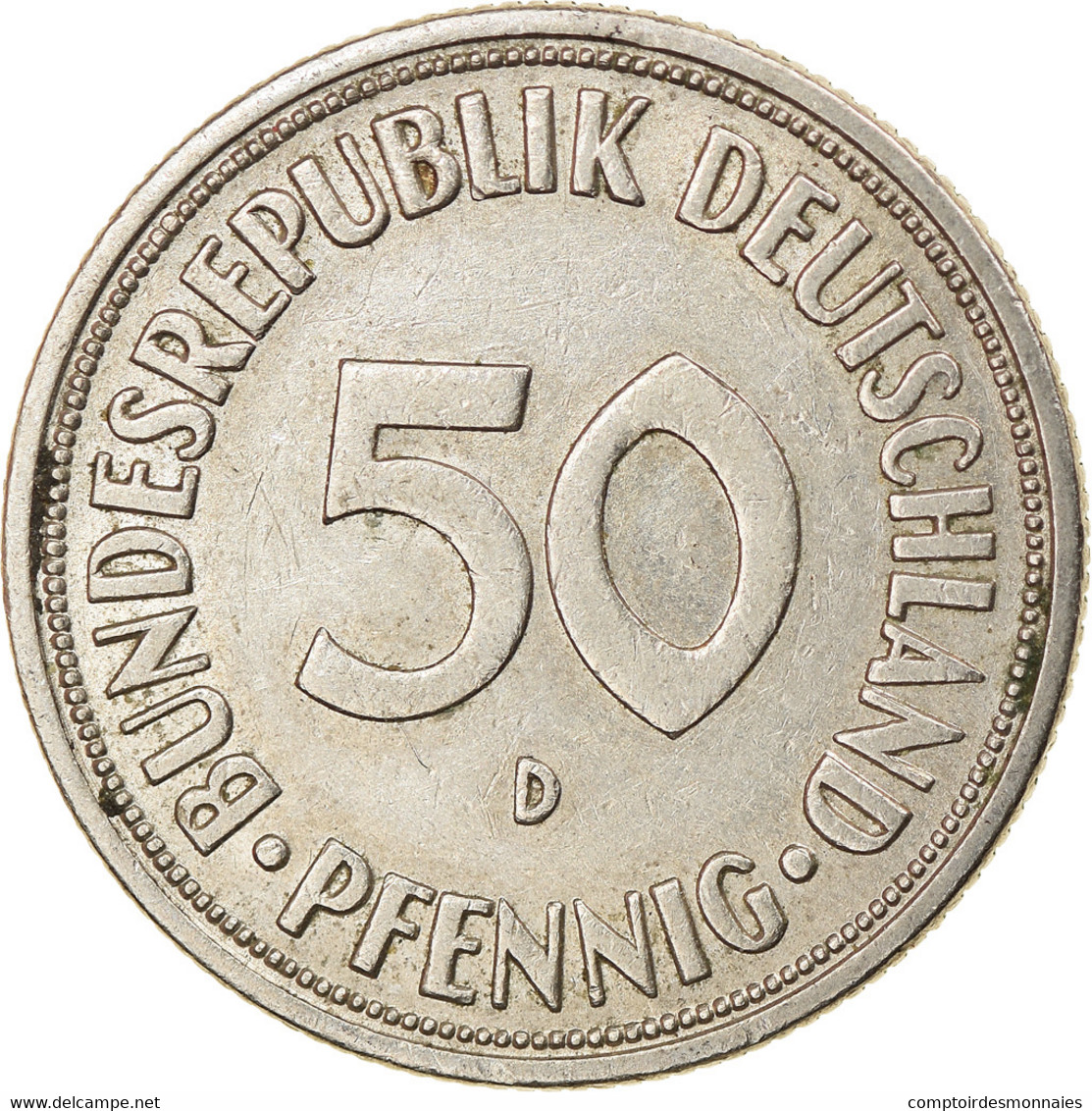 Monnaie, République Fédérale Allemande, 50 Pfennig, 1969, Munich, TTB - 50 Pfennig
