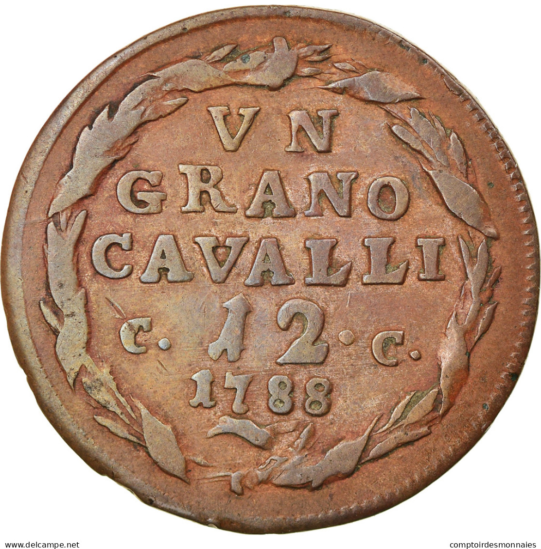 Monnaie, États Italiens, NAPLES, Ferdinando IV, Grano, 1788, Naples, TTB - Napoli & Sicilia