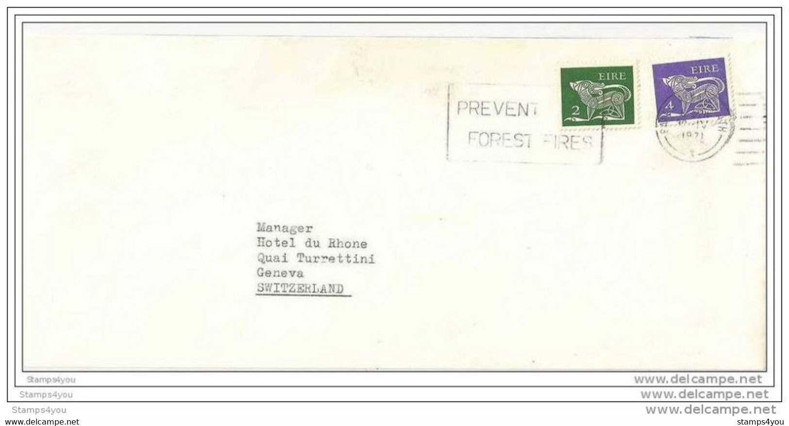 G 66 -  Lettre  Envoyée D'Irlande En Suisse 1971 - Covers & Documents