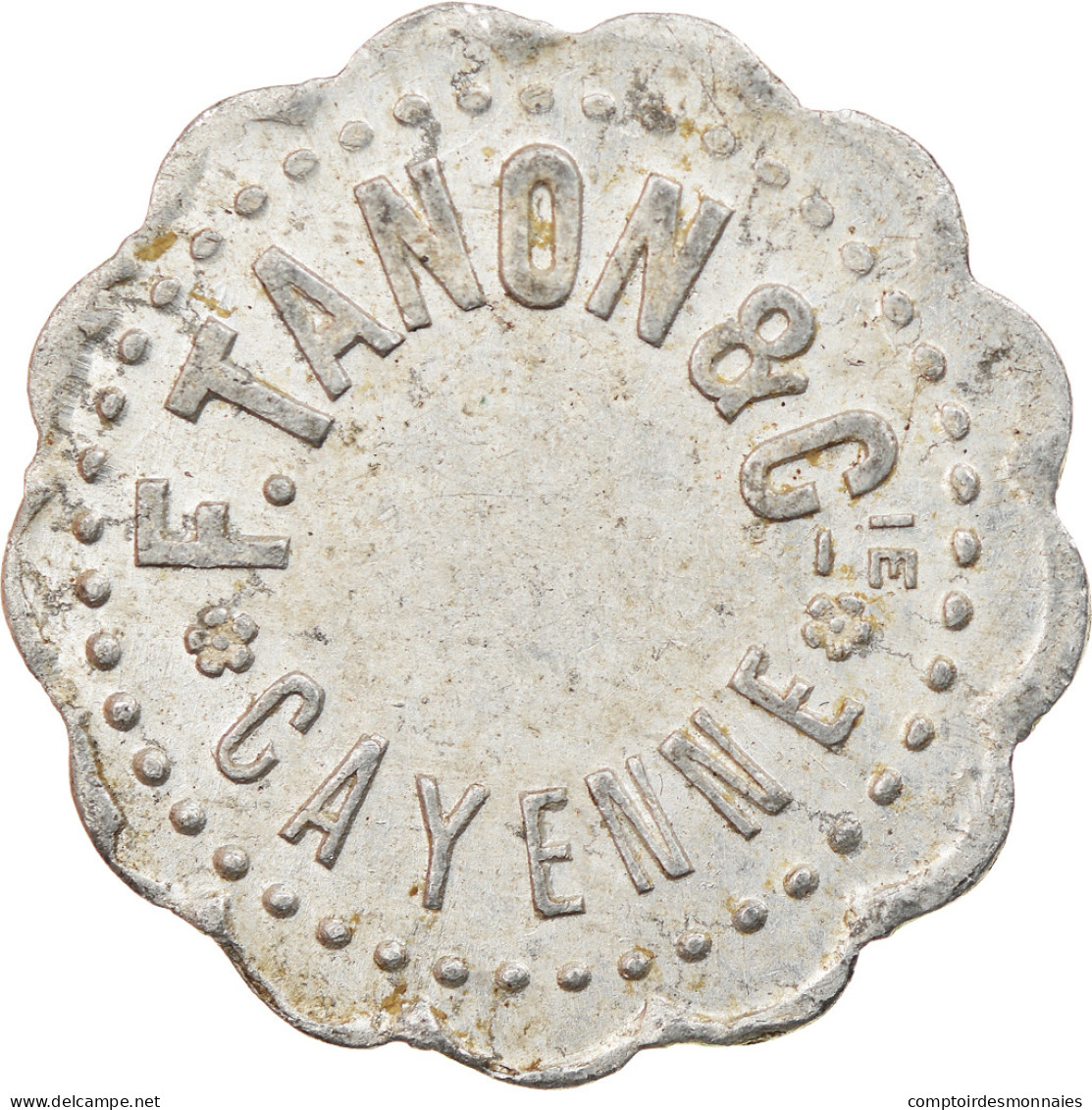 Jeton, FRENCH GUIANA, Cayenne, F. Tanon Et Cie, 20 Centimes, C. 1928, TTB+ - Monetary /of Necessity