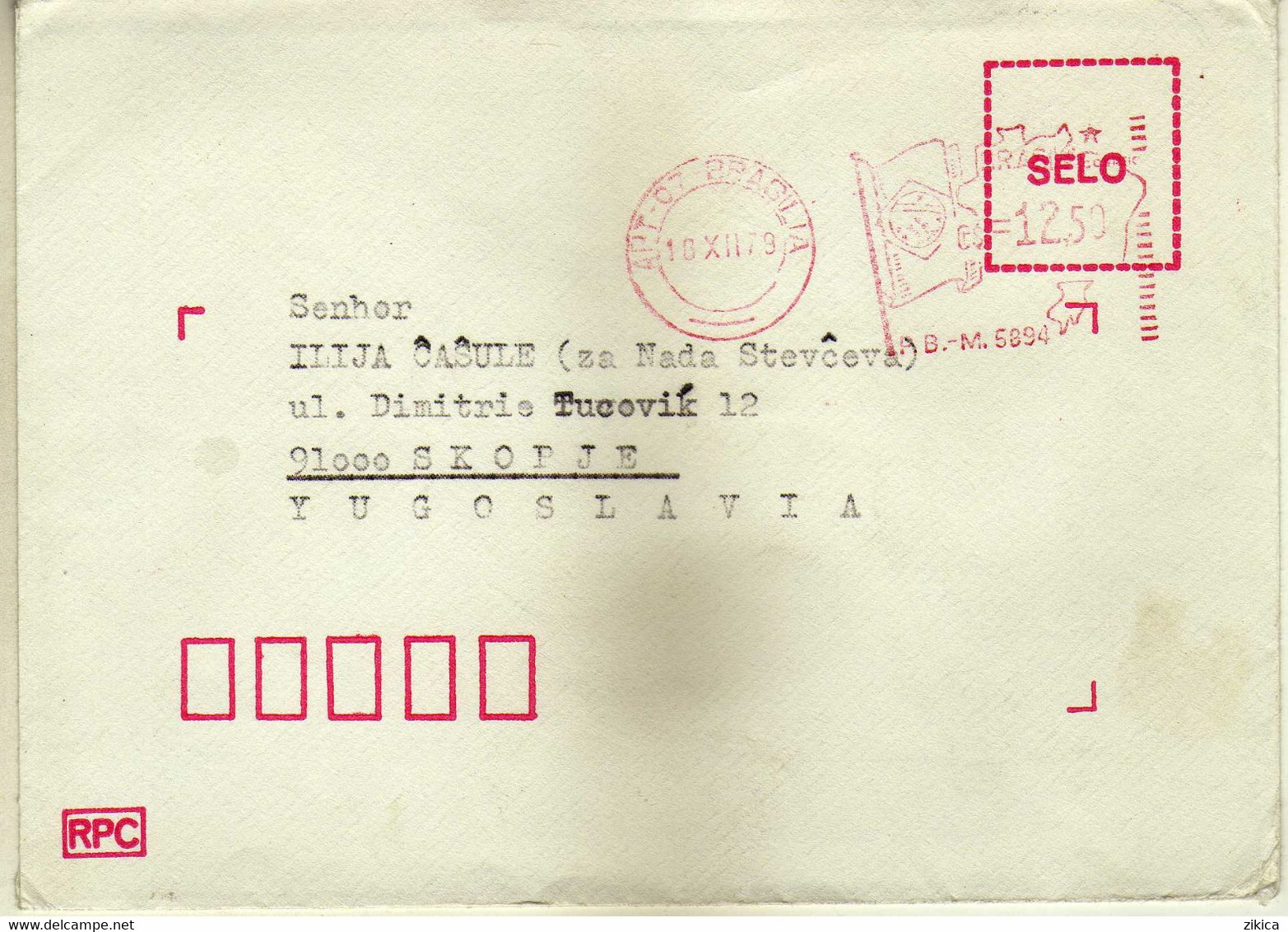 Brazil Letter Via Yugoslavia 1979 - Meter Stamp - Storia Postale