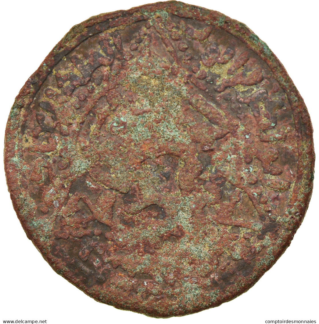 Monnaie, Ayyubids, Al-Ashraf Musa, Dirham, AH 608 (1211/12), TB, Bronze - Islamic