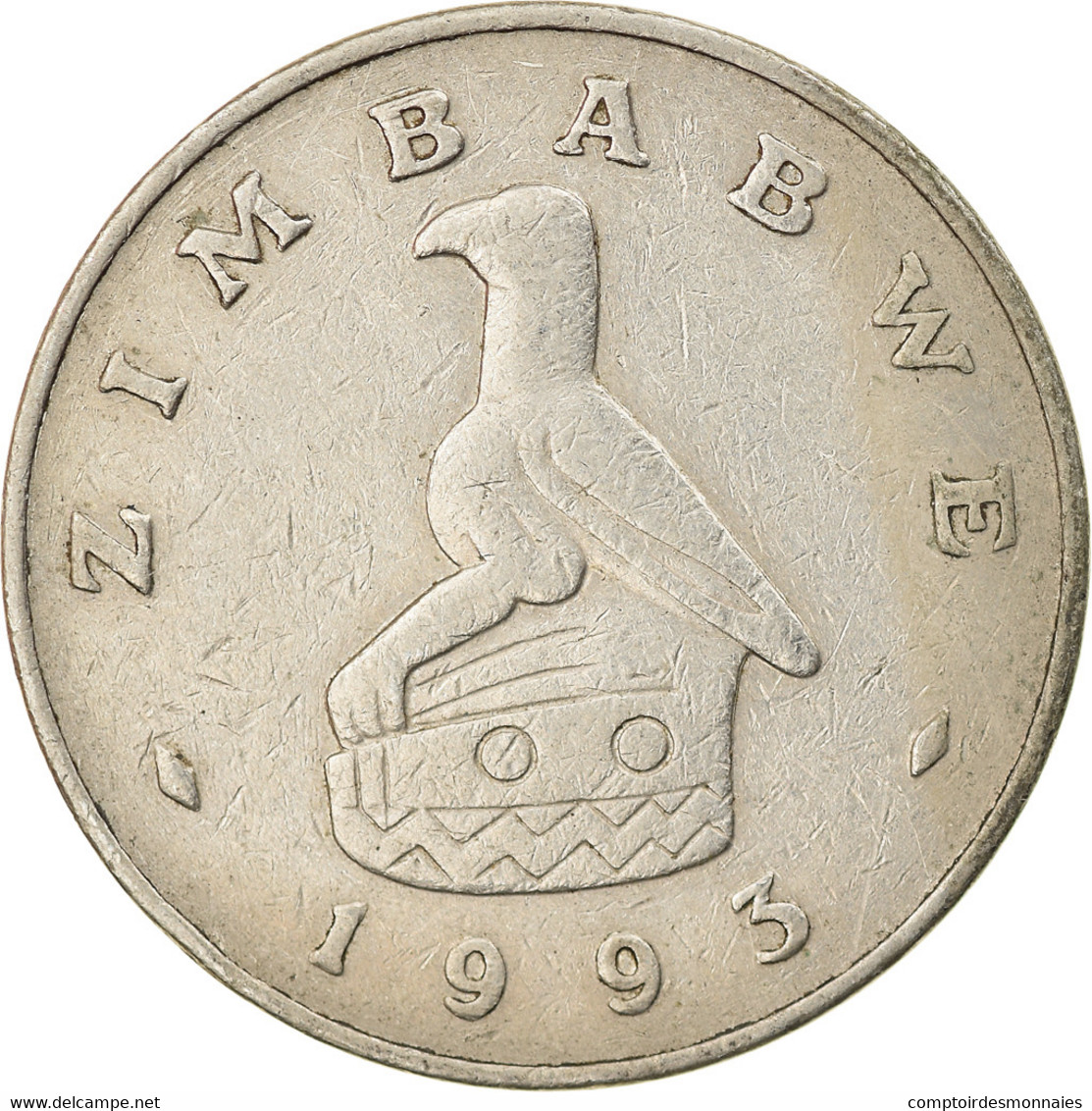 Monnaie, Zimbabwe, 50 Cents, 1993, TB+, Copper-nickel, KM:5 - Zimbabwe