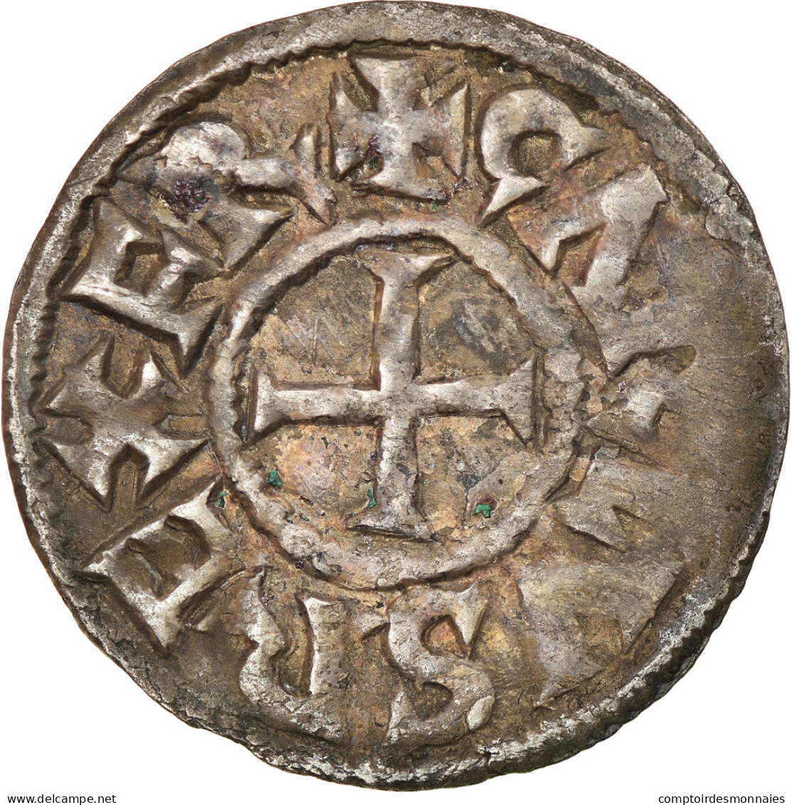 Monnaie, France, Charles Le Chauve, Denier, 840-864, Melle, TTB, Argent - Autres & Non Classés