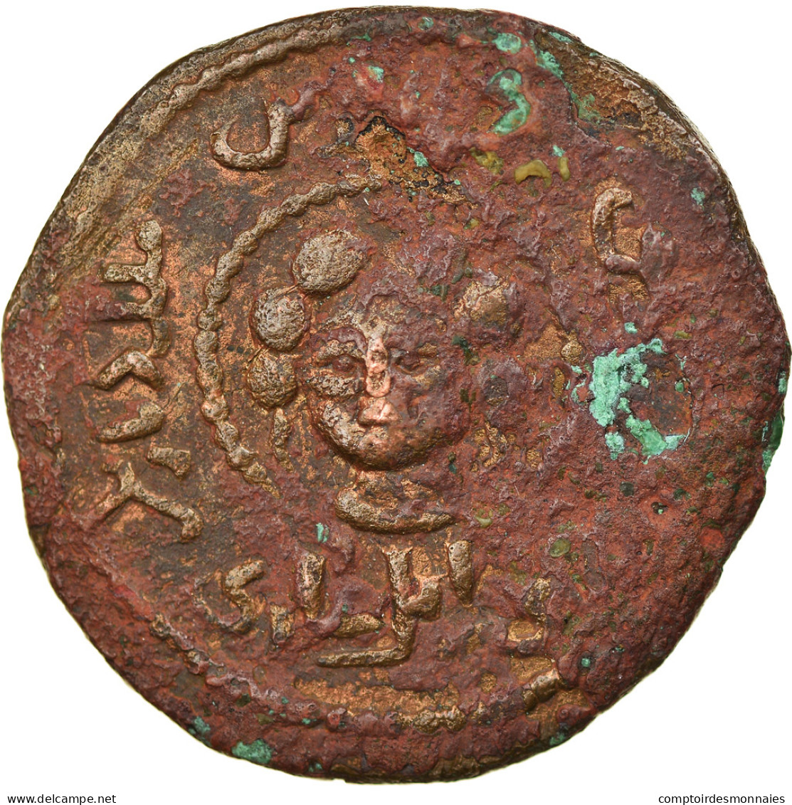 Monnaie, Artuqids, Najm Al-Din Alpi, Dirham, Mardin, TB+, Bronze - Islamitisch