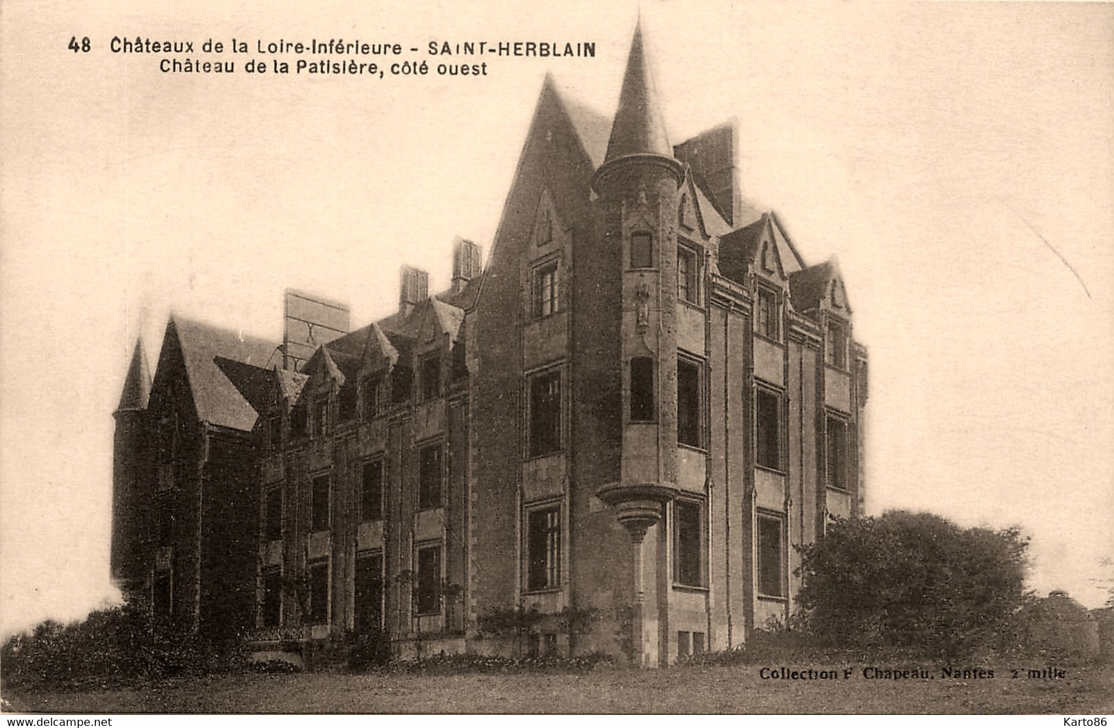 St Herblain * Château De La Patisière Côté Ouest * Châteaux De La Loire Inférieure N°48 - Saint Herblain