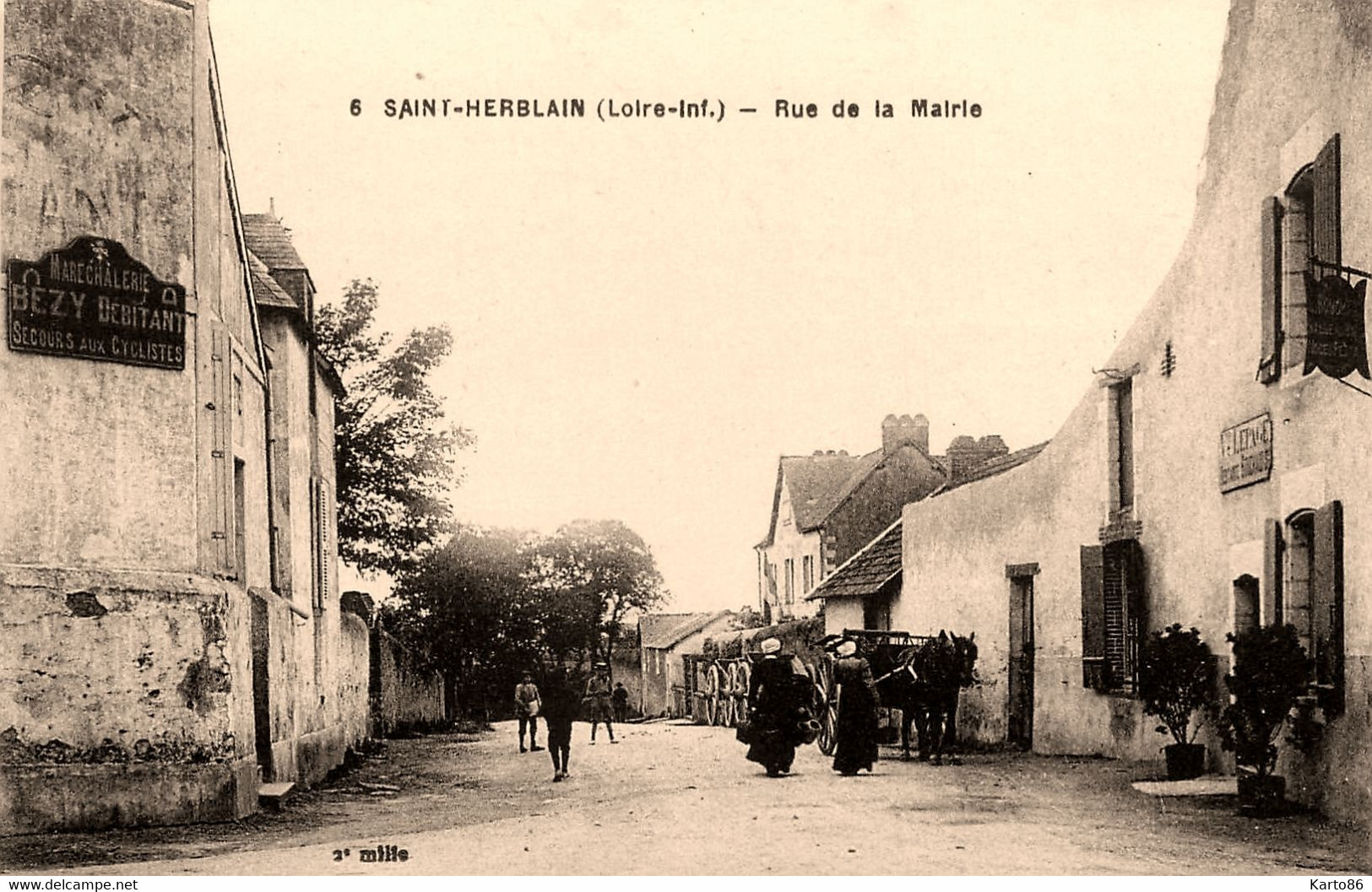 St Herblain * Rue De La Mairie * Maréchalerie BEZY * Débitant Veuve LEPAGE - Saint Herblain