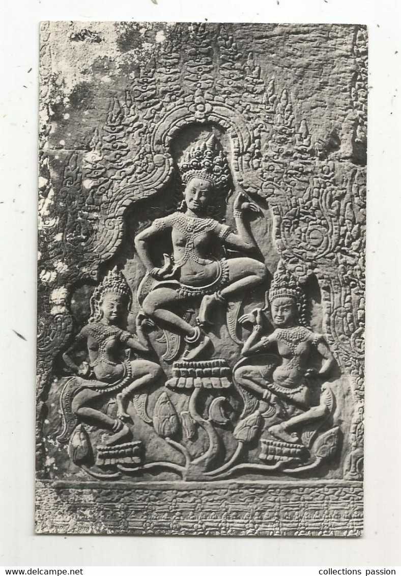 Cp, CAMBODGE ,LE BAYON , Apsara Sur Pilier , ANGKOR , Vierge , Arts , Sculpture - Cambodge