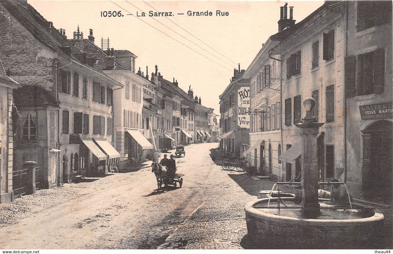 ¤¤    -  SUISSE   -  LA SARRAZ   -   Grande-Rue  -   Fontaine      -  ¤¤ - La Sarraz