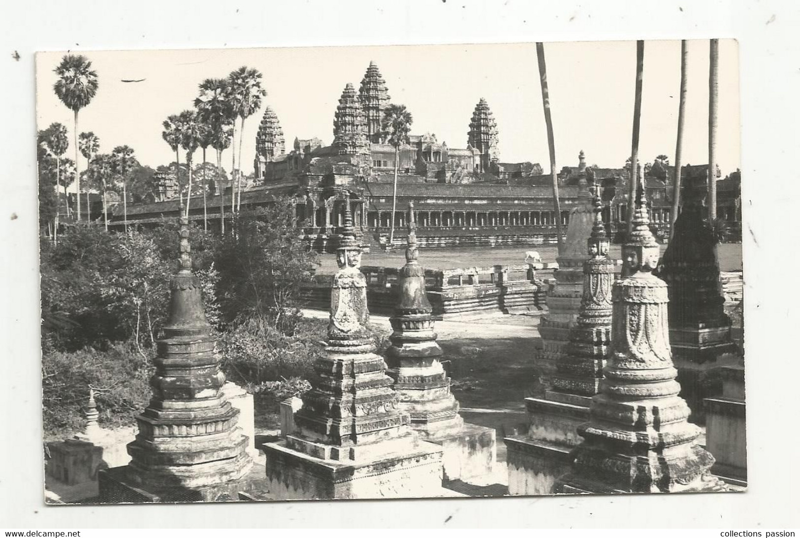 Cp, CAMBODGE , Vue Du Monastere Nord , ANGKOR VAT  , Vierge , Arts , Sculpture - Cambodge