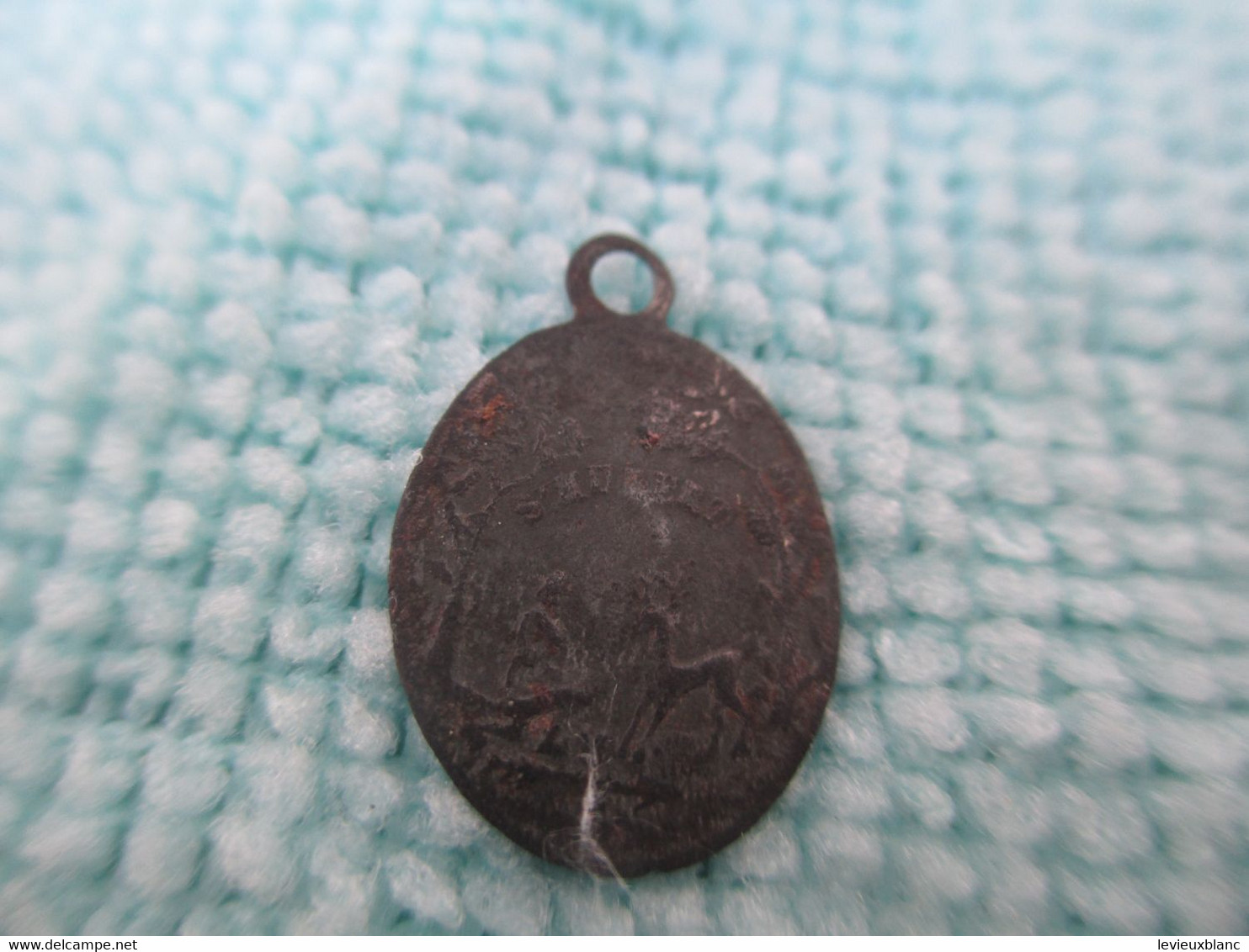 Mini-Médaille Pieuse Ancienne Pour Chaînette/Saint ROCH Priez Pour Nous/Saint HUBERT/Bronze /XVIIIème Siècle ?   CAN 670 - Religion & Esotérisme