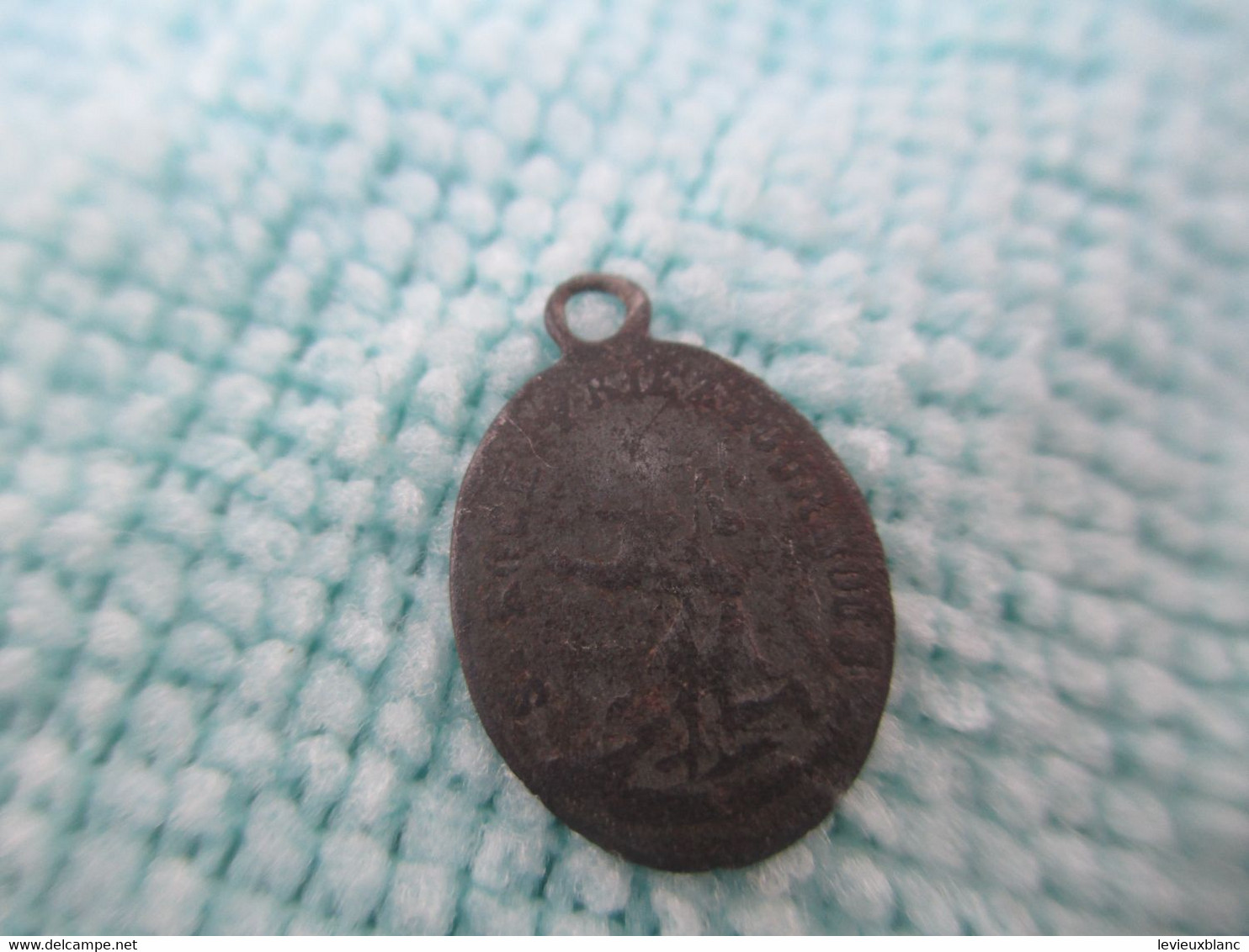 Mini-Médaille Pieuse Ancienne Pour Chaînette/Saint ROCH Priez Pour Nous/Saint HUBERT/Bronze /XVIIIème Siècle ?   CAN 670 - Religion & Esotericism