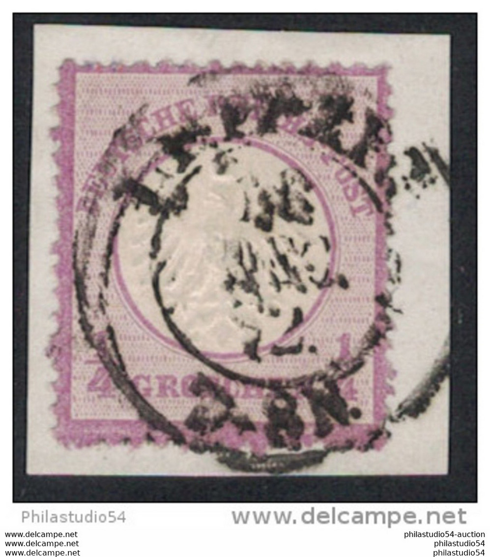 1/4 Groschen Kleiner Schild In Tiefer Farbe Auf Briefstück. - Used Stamps