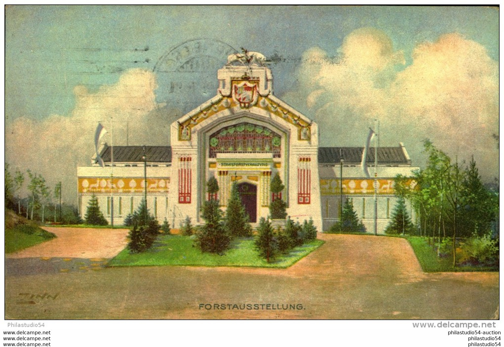 1906: NÜRNBERG Forstausstellung, Anlasskarte Mit Maschinenstempel - Maschinenstempel (EMA)