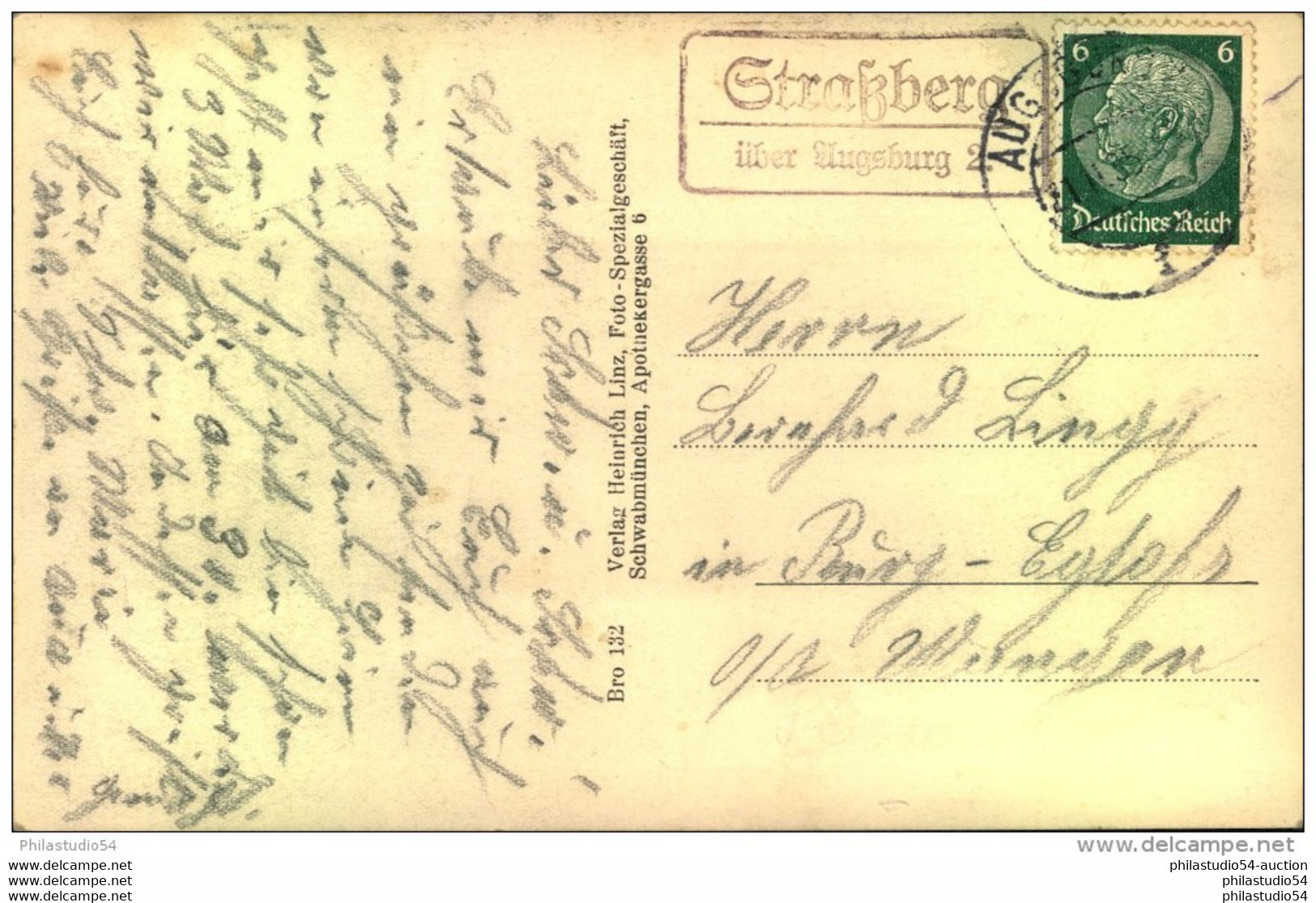 Bayern, Posthilfsstellenstempel , Straßberg über Augsburg , 1935 - Franking Machines (EMA)