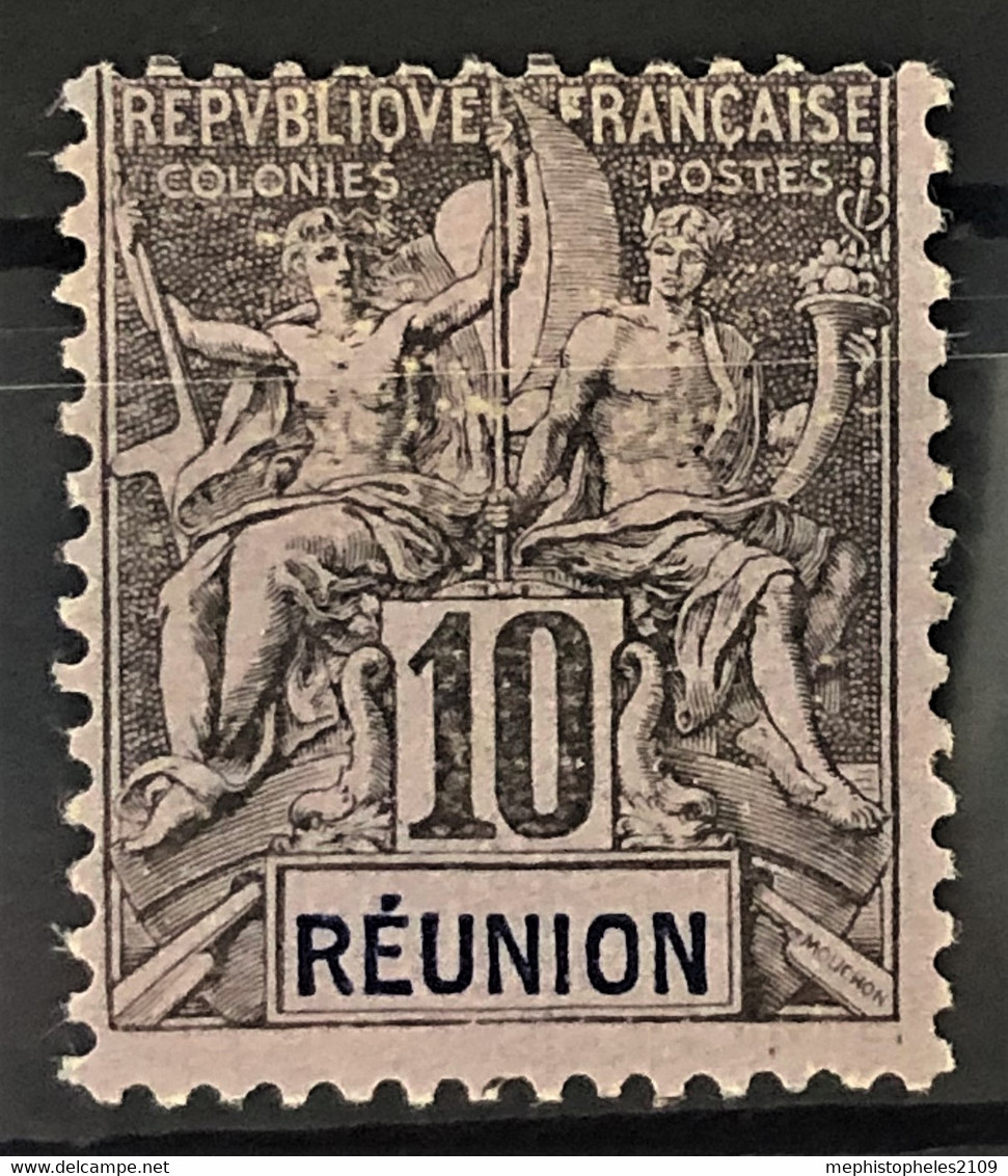 RÉUNION 1892 - MLH - YT 36 - 10c - Unused Stamps