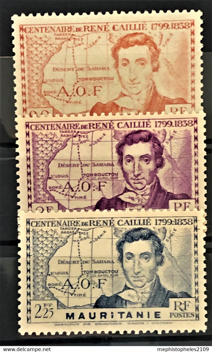 MAURITANIE 1939 - MNH - YT 95, 96, 97 - Unused Stamps