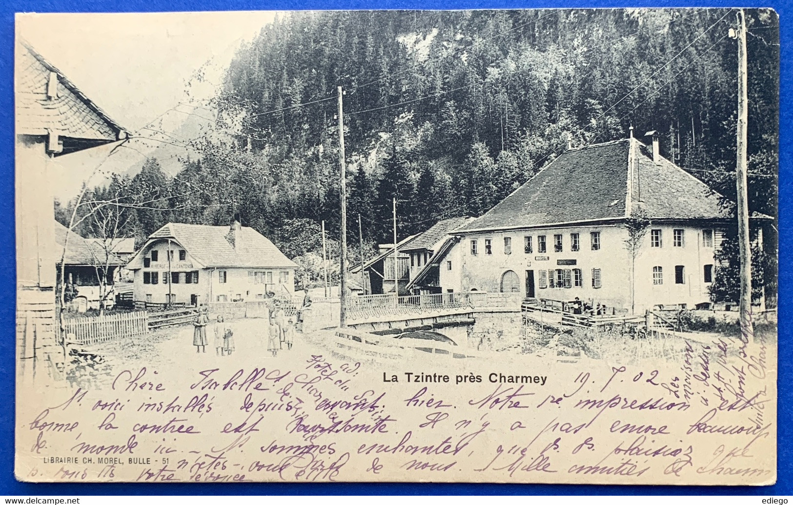 GRUYERES:  1902 LA TZINTRE PRES DE CHARMEY... ANIMATION - Charmey