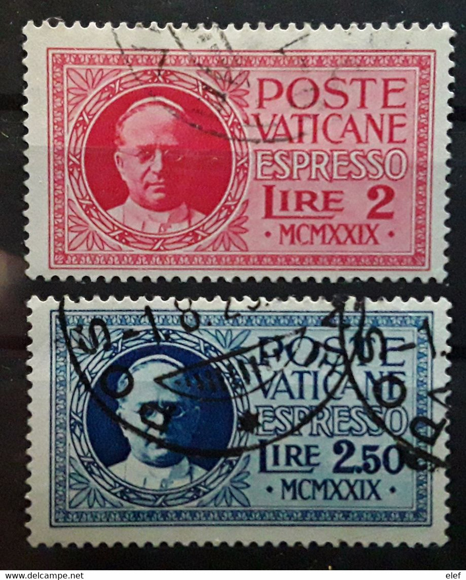 VATICAN POSTE VATICANE VATICANO EXPRES Espresso 1949, Série 1 / 2  Obl  TB Cote 40 Euros - Eilsendung (Eilpost)