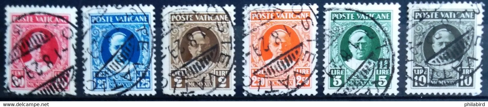 VATICAN                 N° 33/38                 OBLITERE - Used Stamps