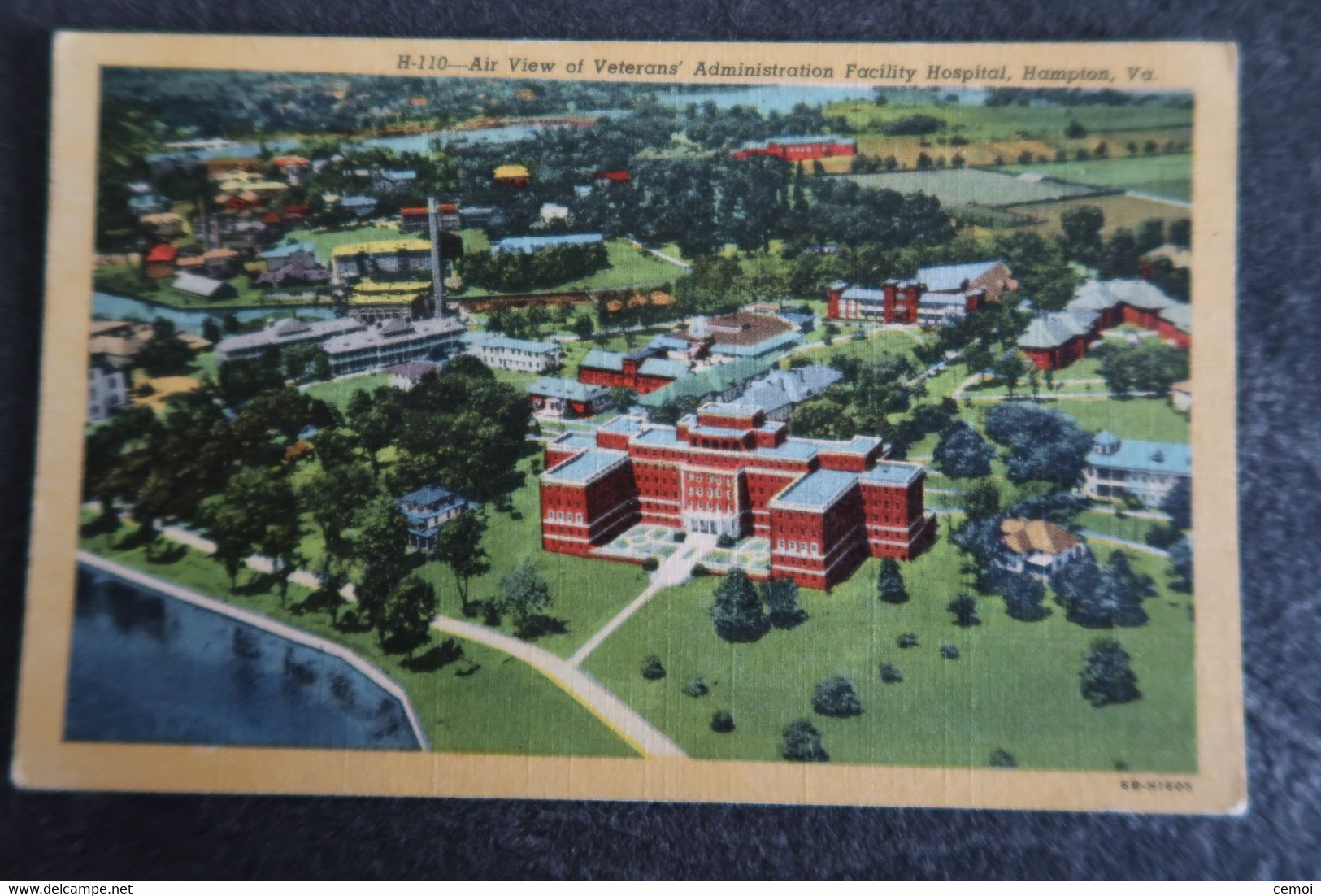 CPSM Toilée - Air View Of Veterans' Administration Facility Hospital - HAMPTON - Va - 1951 - Hampton