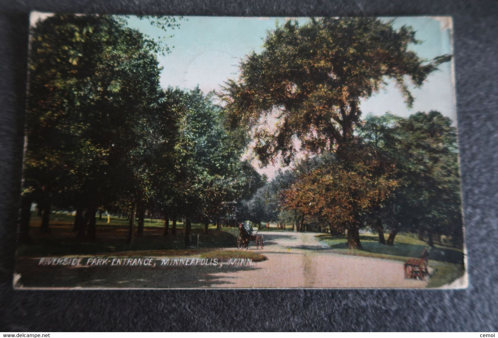 CPA - Riverside Park Entrance - MINNEAPOLIS - Minn - 1913 - Minneapolis