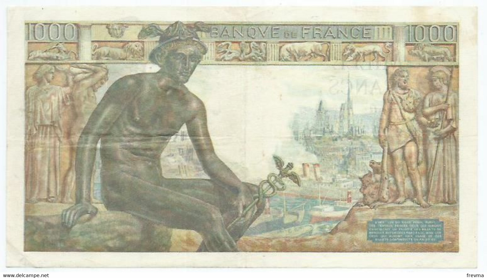 1000 Francs Déesse Déméter 28-01 1943 EY - 1 000 F 1942-1943 ''Déesse Déméter''